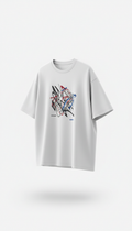 Oversized White Tee With Charcoal Ink