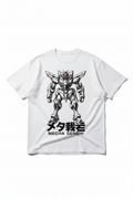 Anime mecha robot graphic tee front view