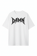 DAMN metal font graphic tee front view